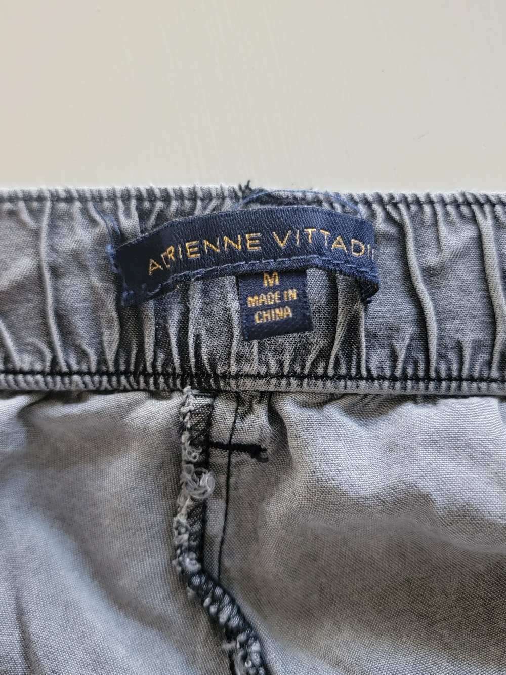 Adrienne Vittadini Gray Elastic Waist Pants Sz M